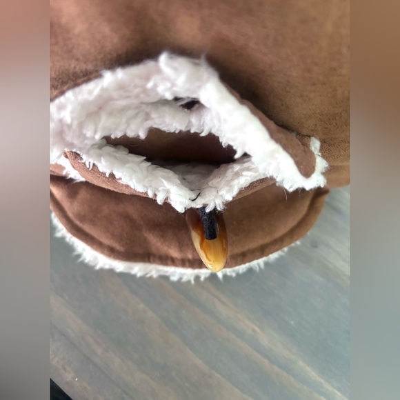 AFP All For Paws Brown & Cream Sherpa Pet Cat & Dog Coat/ Wrap/ Sweater - Picture 3 of 12